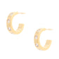 14k Rhinestone Hoop Gold Dipped Earring