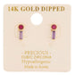 14k Gold Dipped Cz Stone Stud Earring