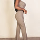 Ribbed sleeveless wide leg jumpsuit