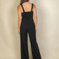 Notched neck cami jumpsuit