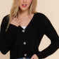 Long slv v-neck sweater cardigan