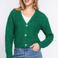 Long slv v-neck sweater cardigan