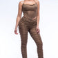 Halter Top Ruched Pants Set