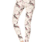 5-inch Long Yoga Style Banded Lined Floral Printed Knit Legging