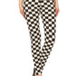 Checkered Printed High Waisted Leggings