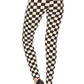 Checkered Printed High Waisted Leggings