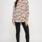 Printed Satin Long Sleeve Tunic Top