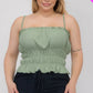 Plus Size Tiered Shirred Body Crop Top