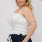 Plus Size Tiered Shirred Body Crop Top