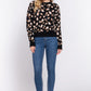 Long Slv Animal Jacquard Sweater