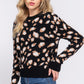 Long Slv Animal Jacquard Sweater