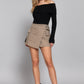 Waist Belted Cargo Skort