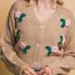 Mid cropped flower cardigan