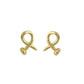 Gold plated crossed nail head stud earring