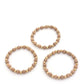 Wood Metal Brad Bracelet Set