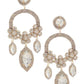 Marquise Flower Rhinestone Dangle Earring