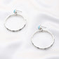 Rodeo western texture hoop earring
