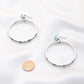 Rodeo western texture hoop earring