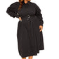 Puff Sleeve Trench Jacket Dress