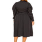 Puff Sleeve Trench Jacket Dress