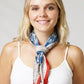 Circle Link Pleated Satin Scarf