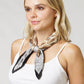 Circle Link Pleated Satin Scarf