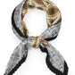 Circle Link Pleated Satin Scarf