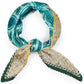 Circle Link Pleated Satin Scarf