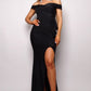 Crossover Front Off Shoulder Side Ruffle Maxi Dress