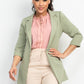 Open Front Notch Solid Jacket
