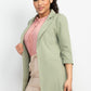 Open Front Notch Solid Jacket