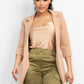Open Front Notch Solid Jacket
