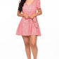 Houndstooth Chain-belt Dress