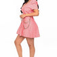 Houndstooth Chain-belt Dress