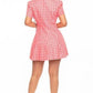 Houndstooth Chain-belt Dress